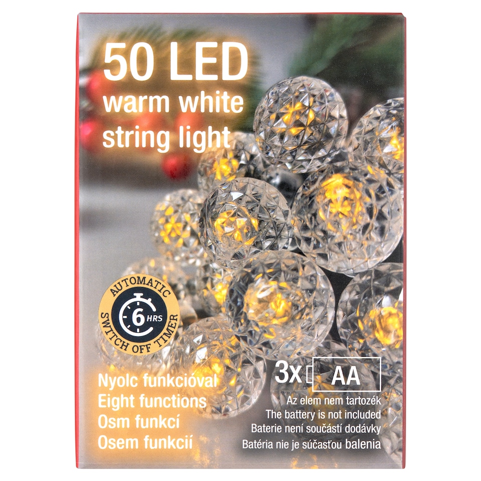 Obrázek 1 pro produkt Snow Meister SM2763 50 LED řetězových světel na baterie