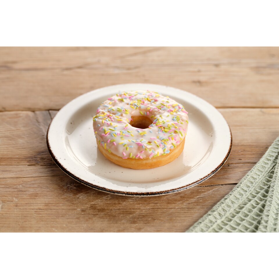 image 1 of Tesco White Iced Doughnut