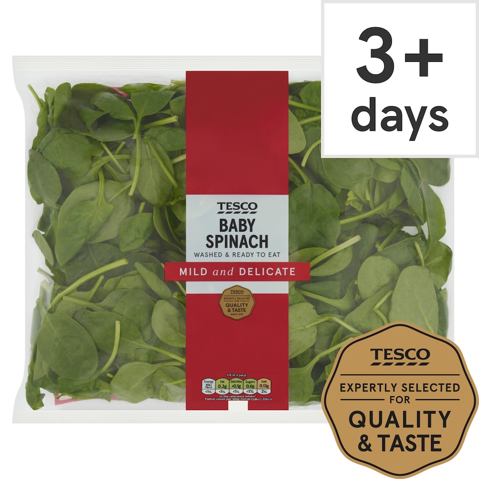 image 1 of Tesco Baby Spinach 220G