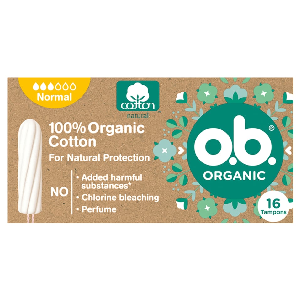 image 1 of O.B. Normal Organic Tampons 16 pcs