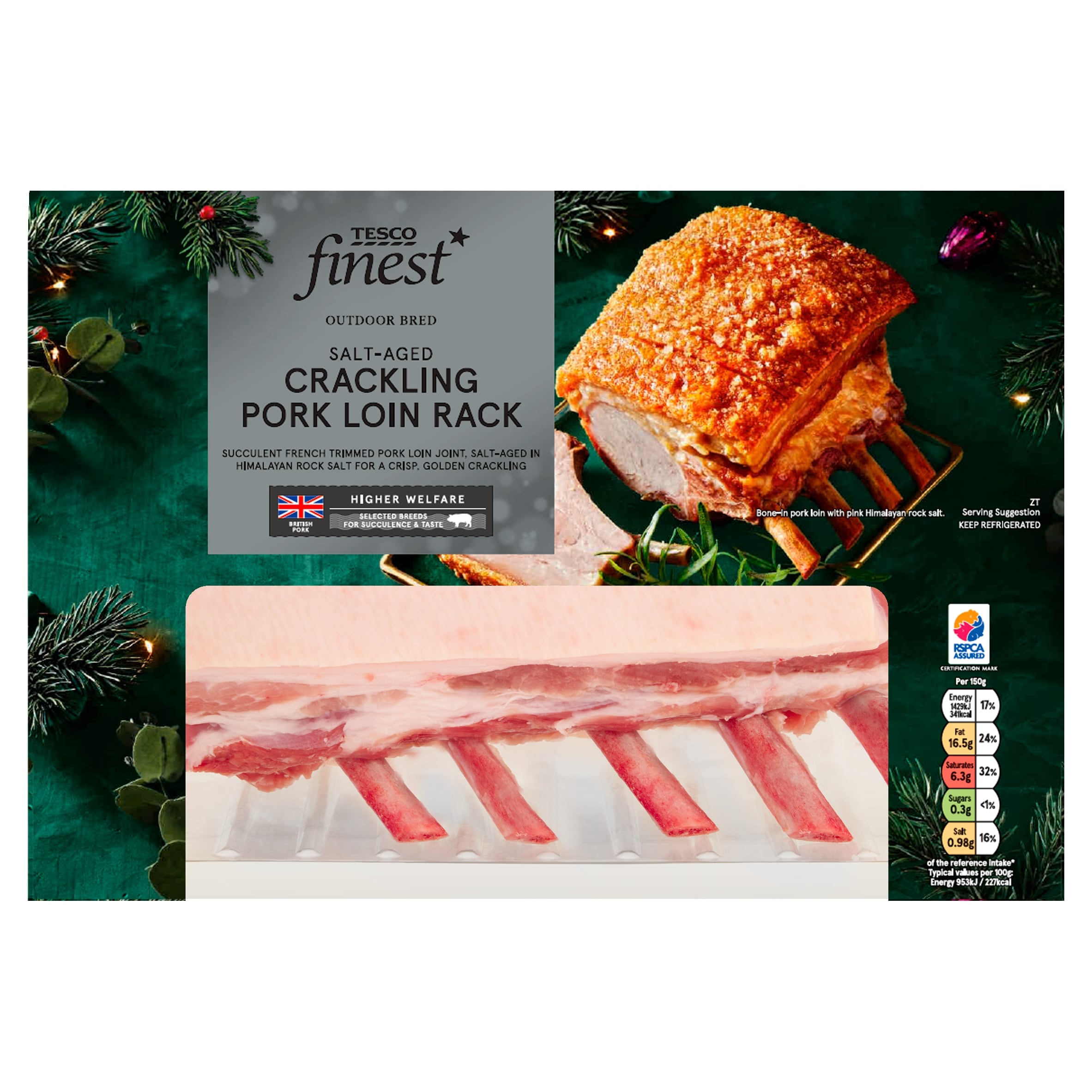 Tesco Finest Salt Aged French Trimmed 5 Bone Loin Rack - Tesco Groceries