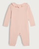 image 2 of F&F Baby 2-Pack Pure Cotton Ruffle Collar Sleepsuits in Pink