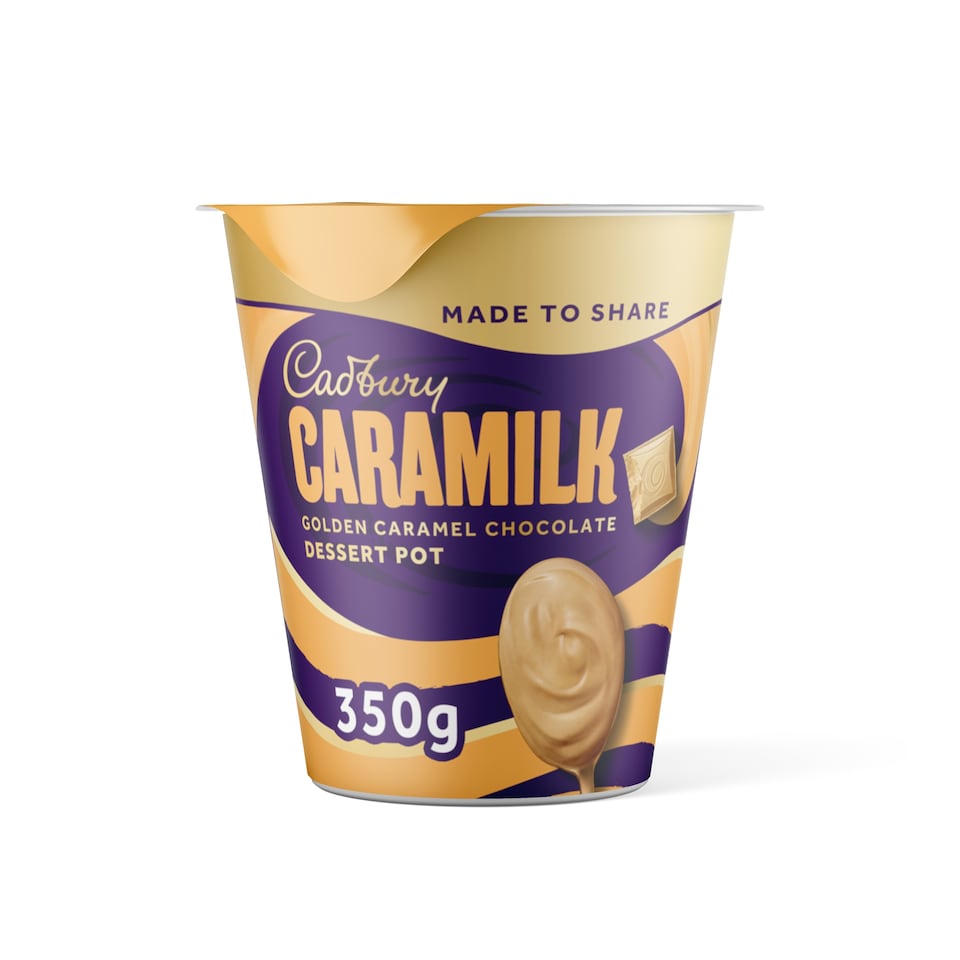 image 1 of Cadbury Caramilk Golden Caramel Chocolate Dessert Pot 350g
