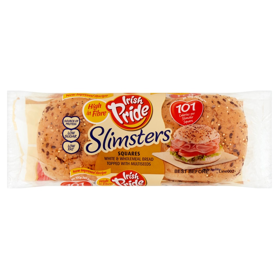 Slimsters Multigrain Sqr Breads 4 Pack 180G