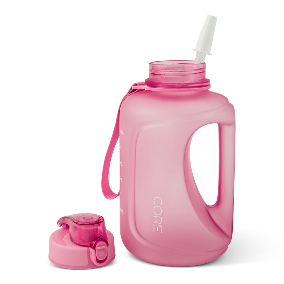 image 1 of Core Kitchen Pink Plastic Barrel Water Bottle 1.5L