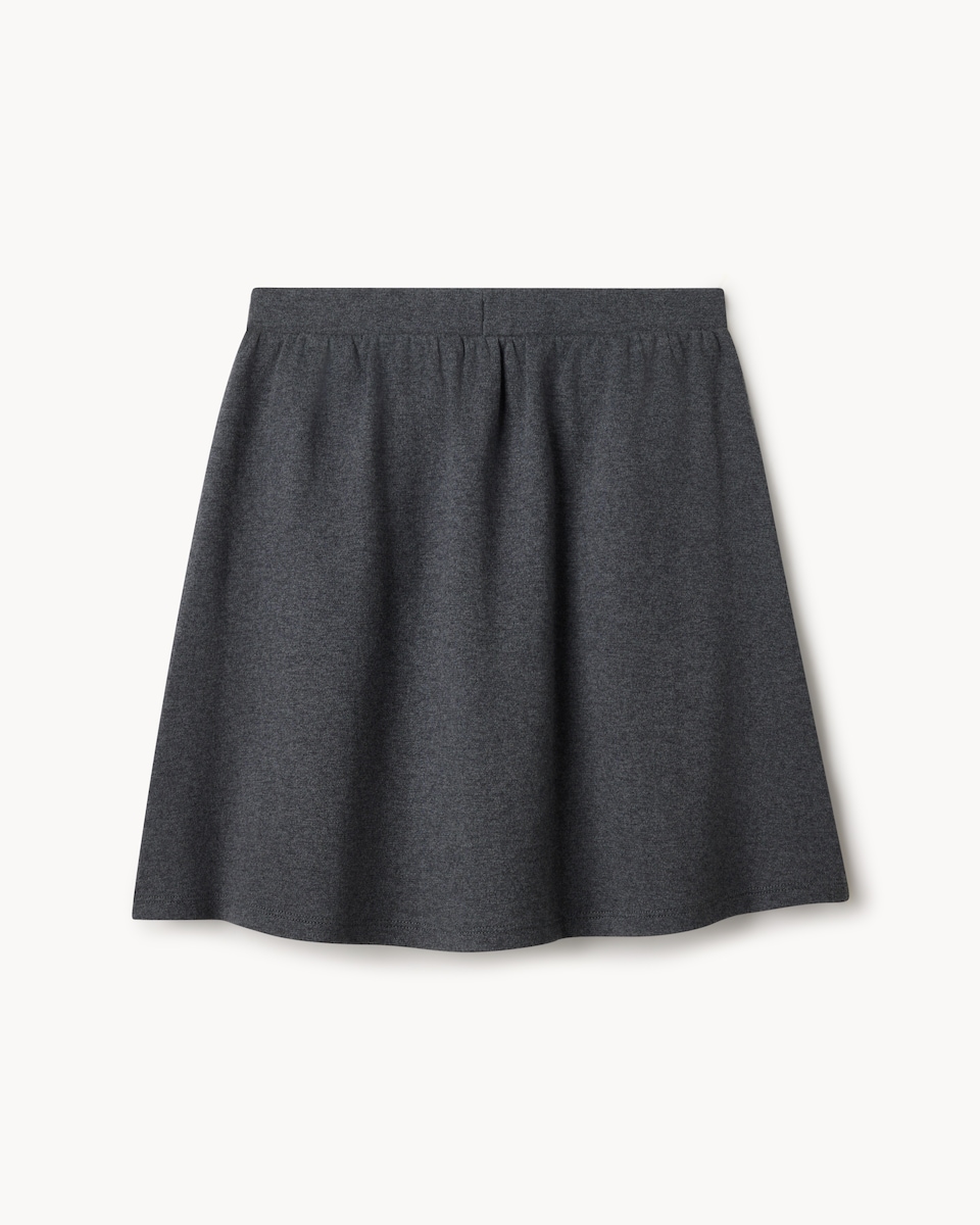 image 1 of F&F School Girls Cotton Rich Frill Pocket Skirt in Grey