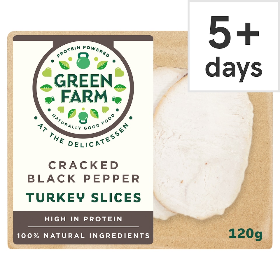 Green Farm Deli Peppered Turkey Slices 120g