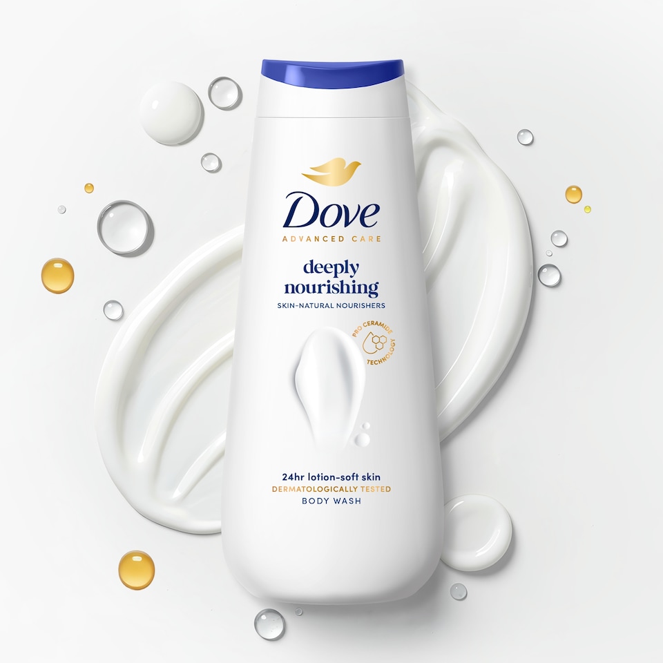 image 1 of Dove Deeply Nourishing 24hr Moisturisation Advanced Care Body Wash Shower Gel 225ml