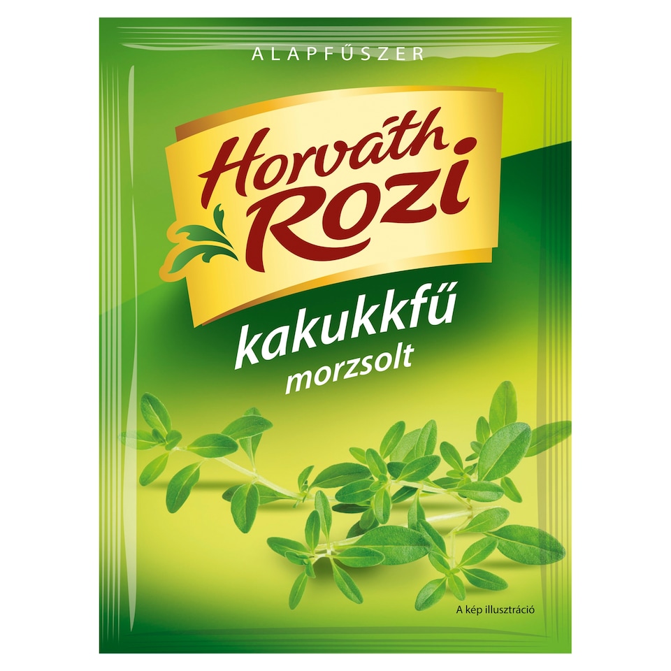 Horváth Rozi morzsolt, szárított kakukkfű