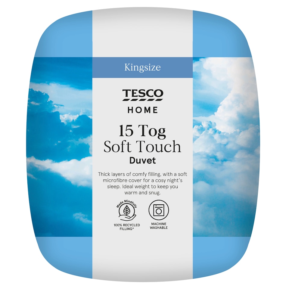 Tesco Soft Touch 15 Tog Duvet Set Kingsize