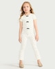 image 1 of F&F Girls 2-Piece Cotton Rich Polka Dot Set in Multi Black White