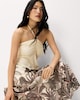 image 1 of The F&F Edit Palm Print Halterneck Midi Dress in Multi Red