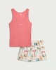 image 4 of F&F Cotton Rich Amalfi Print Short Pyjama Set in Multi Pink