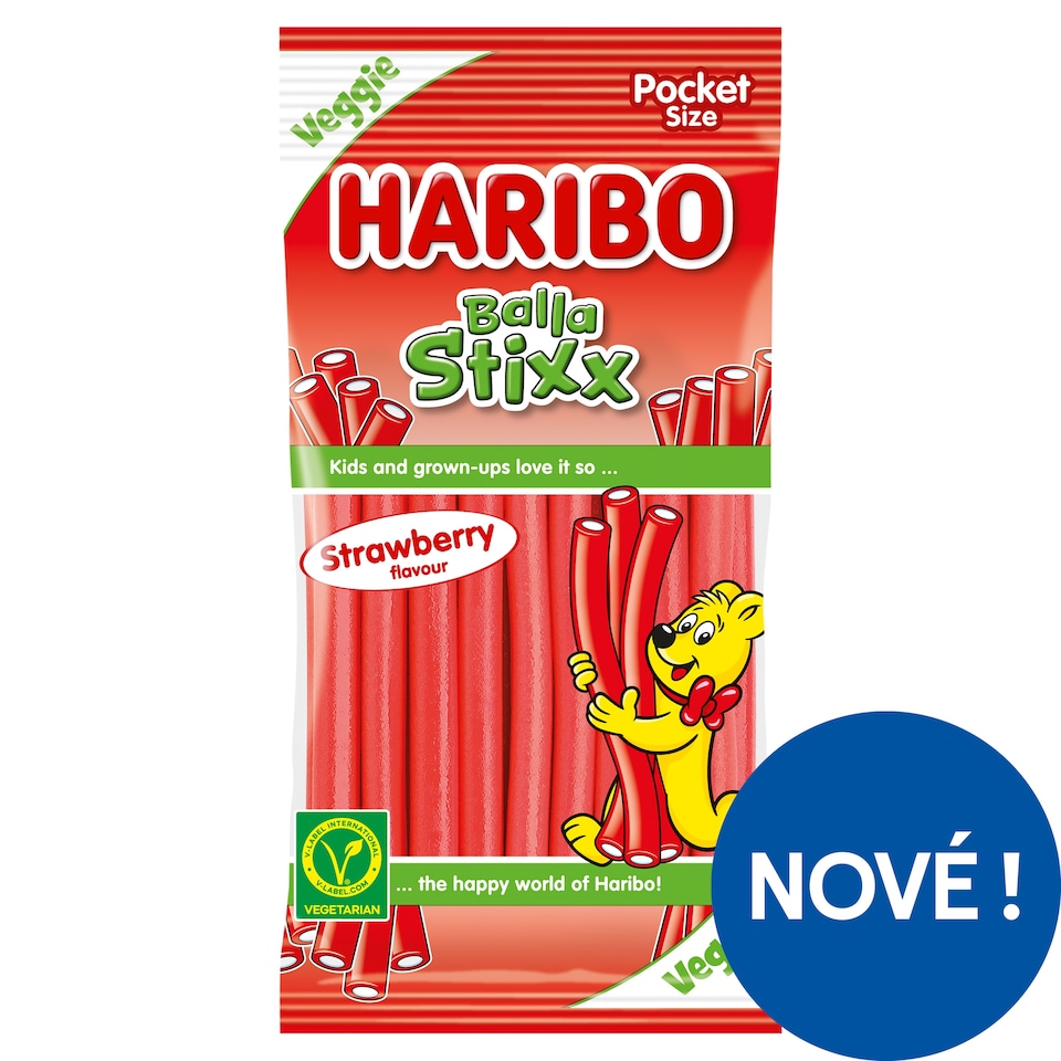 Haribo Balla Stixx Strawberry Flavored Jelly 80g