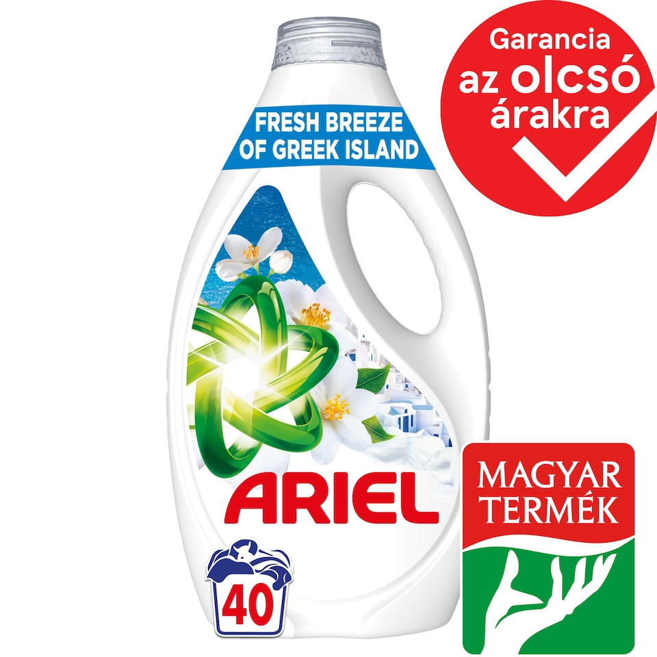 image 1 of Ariel Washing Liquid, 40 Washes, Fresh Breeze of Greek Island