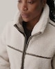 image 2 of F&F Active OUTDOOR Borg Textured Zip Up Jacket in Cream