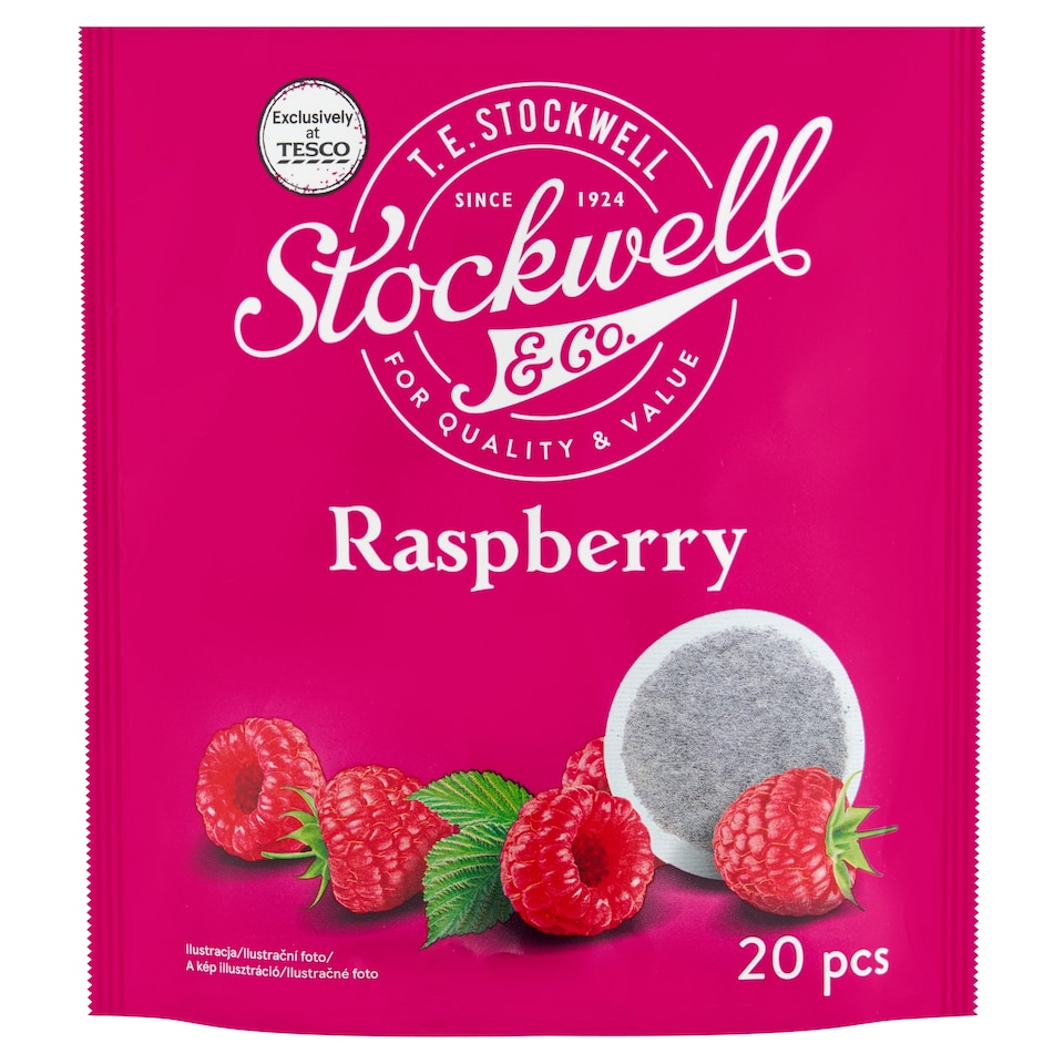 Stockwell & Co. málnás gyümölcstea 20 filter 40 g