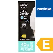 Tesco Home LED Candle 3.4W E14 Cool White