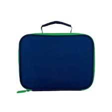 Tesco Navy Blue With Green Trim Lunch Bag