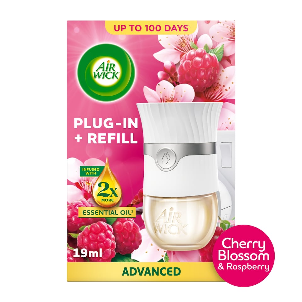 Air Wick Cherry Blossom & Raspberry Plug In Kit 19ml