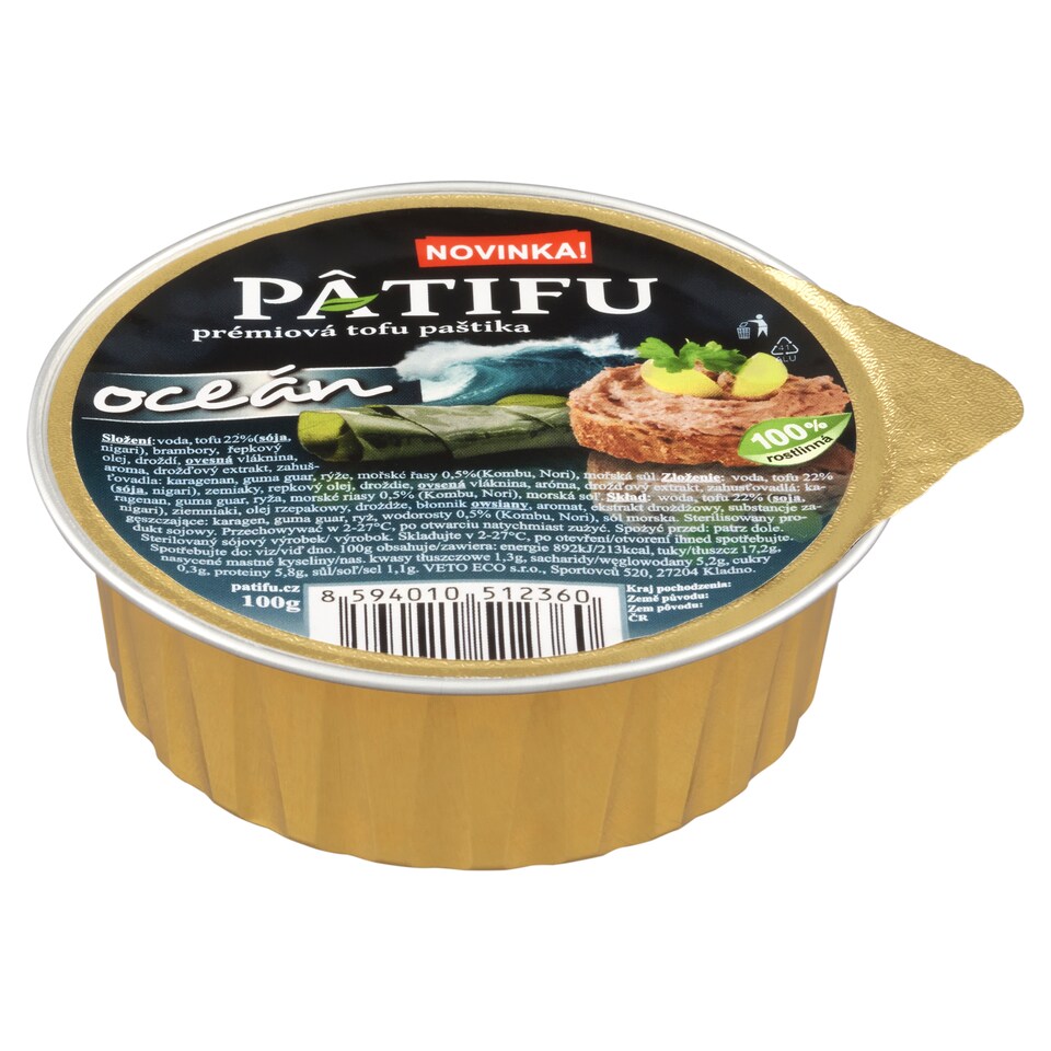 Pâtifu Prémiová tofu paštika oceán 100g