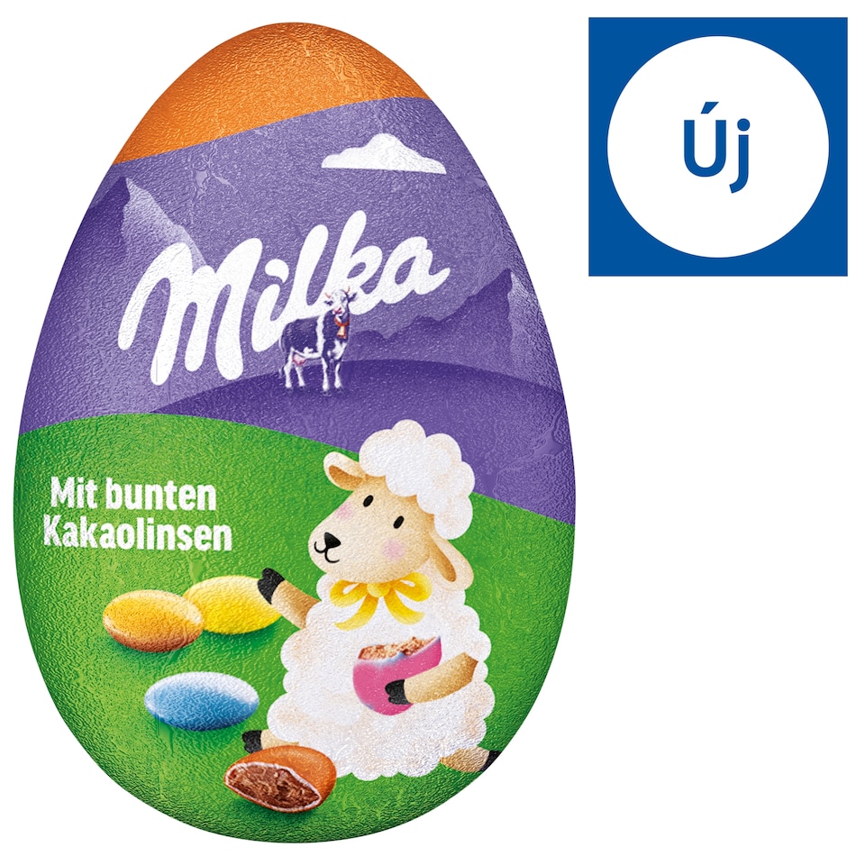 Milka alpes tej felhasználása készült tejcsokoládé figura belsejében kakaós drazséval 50 g