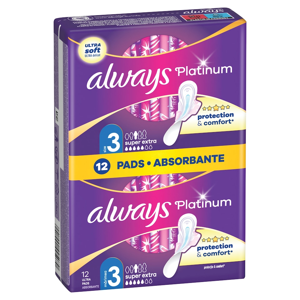 obrázok 1 z Always Platinum Day and Night Menštruačné Vložky s Krídelkami, 12 ks