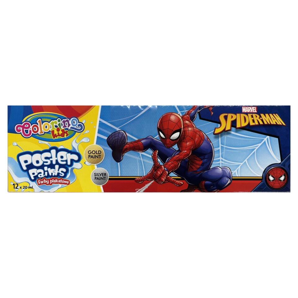 Colorino Kids Spider-Man plagátová farba 12 x 20 ml