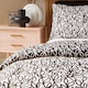image 2 of Cosmo Living Mono Sketch Leaf Duvet Set Double