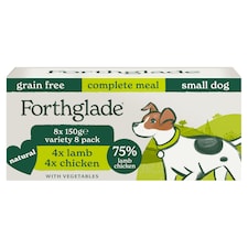 Forthglade Grain Free Small Dog Food Lamb & Chicken Variety Pack 8 x 150g
