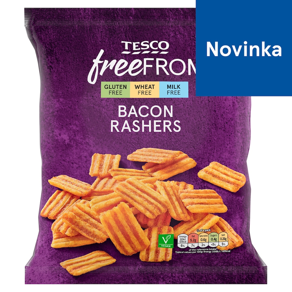 Tesco Free From Bacon Rashers 150 g