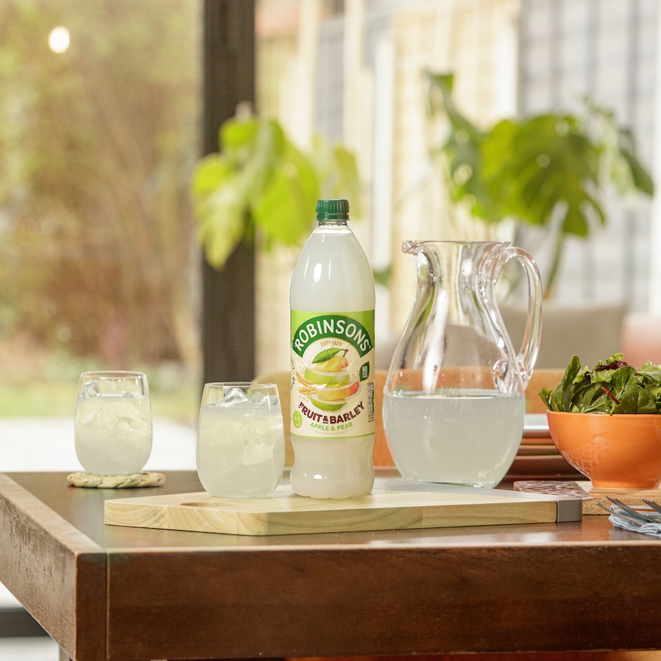 image 1 of Robinsons Fruit & Barley with Vitamins Apple & Pear Squash 1L