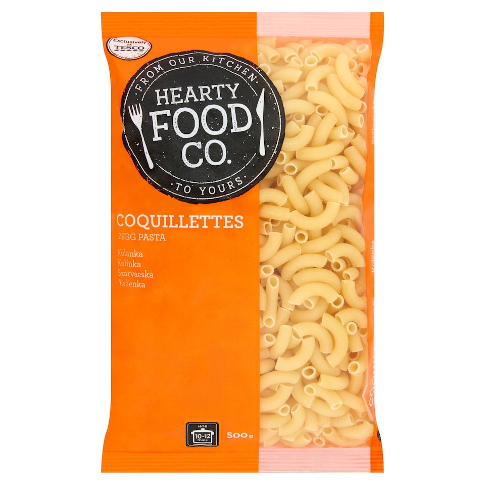 Hearty Food Co. szarvacska 2 tojásos száraztészta 500 g