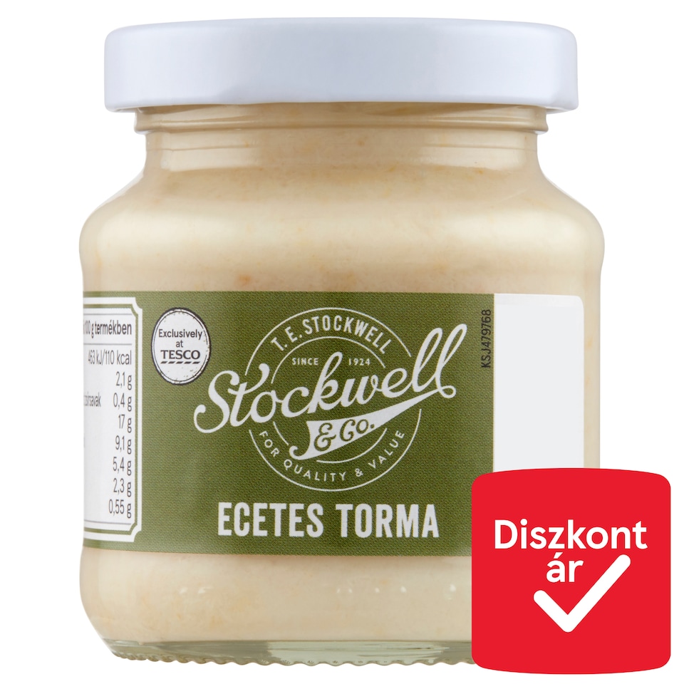 Stockwell & Co. reszelt, ecetes torma 140 g