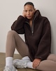 image 1 of F&F Active OUTDOOR Fleece Half Zip Jacket in Chocolate