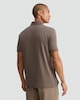 image 3 of F&F Pure Cotton Zip Neck Short Sleeved Polo Shirt in Brown