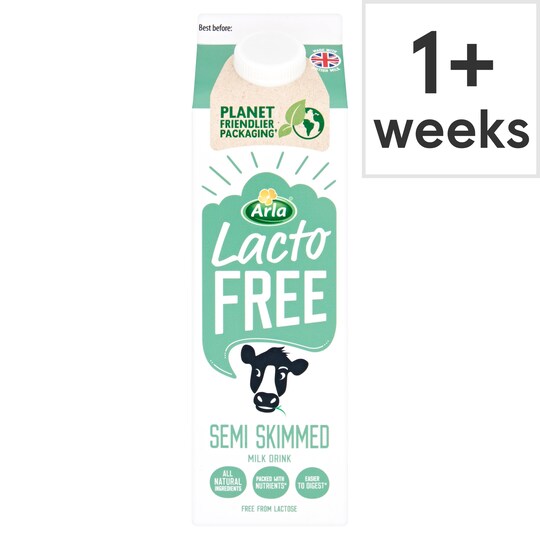 Lactofree Fresh Semi Skimmed Milk 1l - Tesco Groceries
