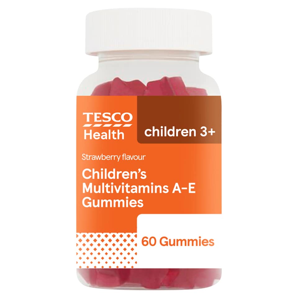 Tesco Health 60 Childrens Multivitamins Strawberry Gummies