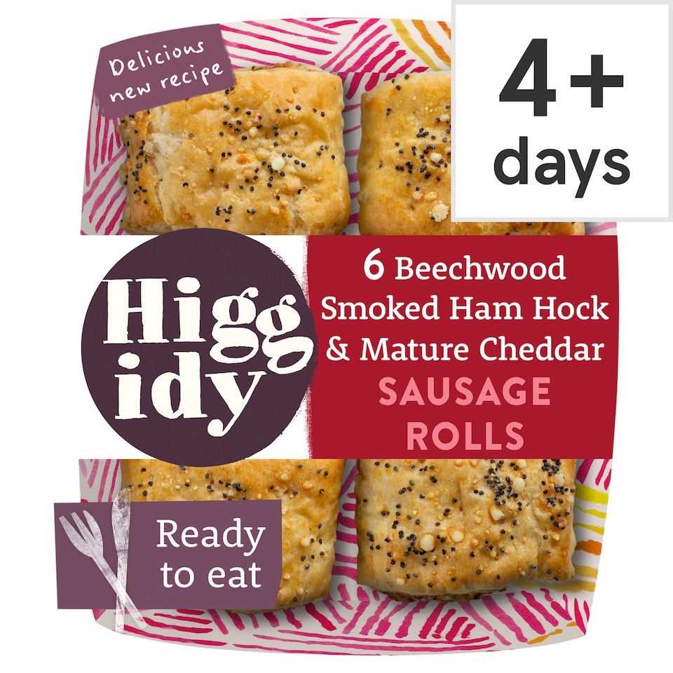 Higgidy Ham Hock & Mature Cheddar Sausage Rolls 160g
