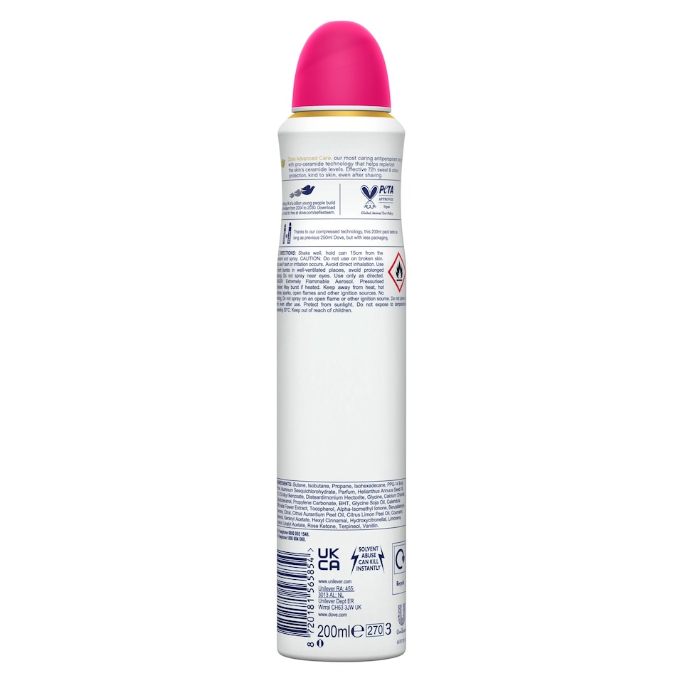 image 1 of Dove Advanced Care 72h Go Fresh Dragonfruit & Coconut Cream Anti-perspirant 200ml