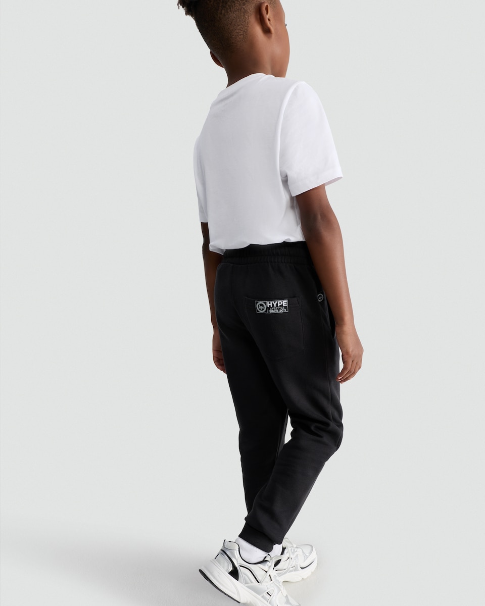 image 1 of Hype Cotton Rich Logo Joggers in Black