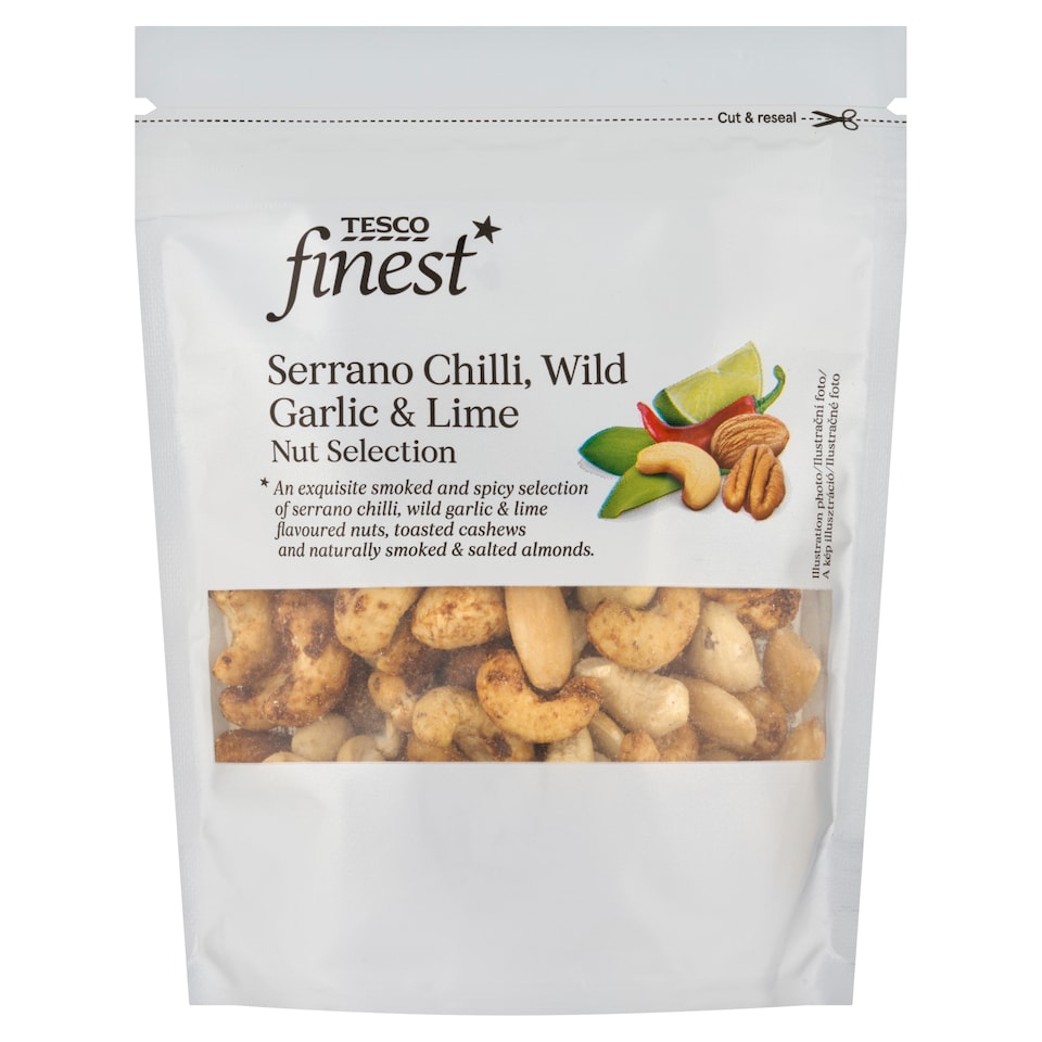 Tesco Finest Serrano Chilli, Wild Garlic & Lime Nut Selection 150 g