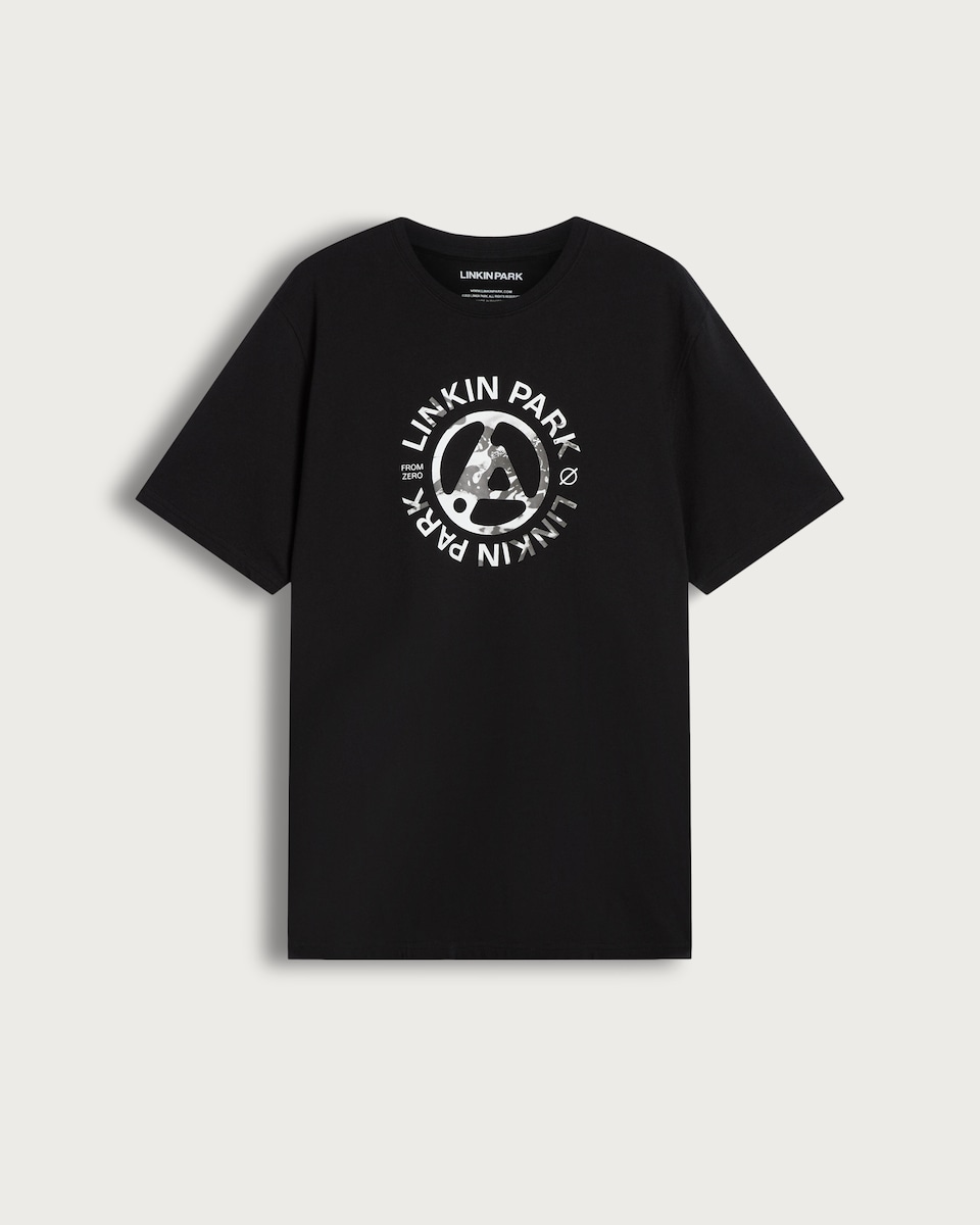 image 1 of Linkin Park Pure Cotton Slogan T-Shirt in Black