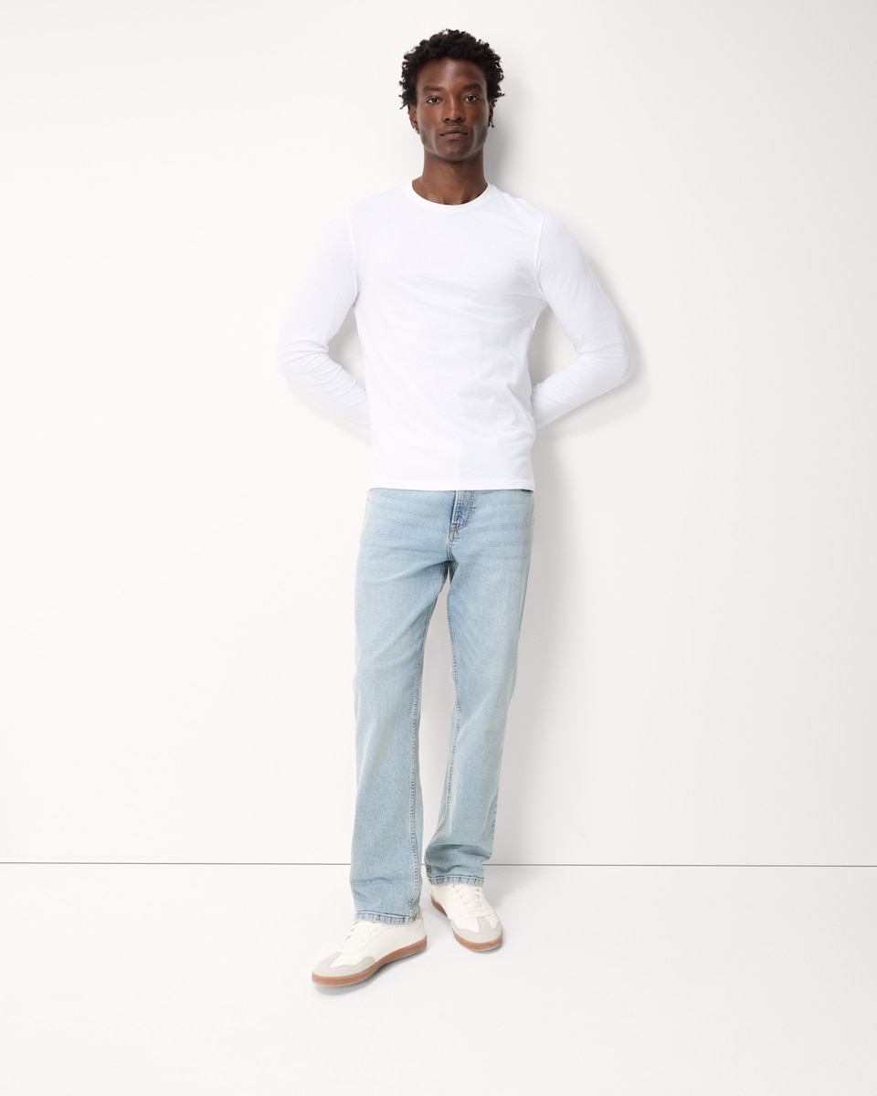 image 1 of F&F Pure Cotton Long Sleeved Top in White