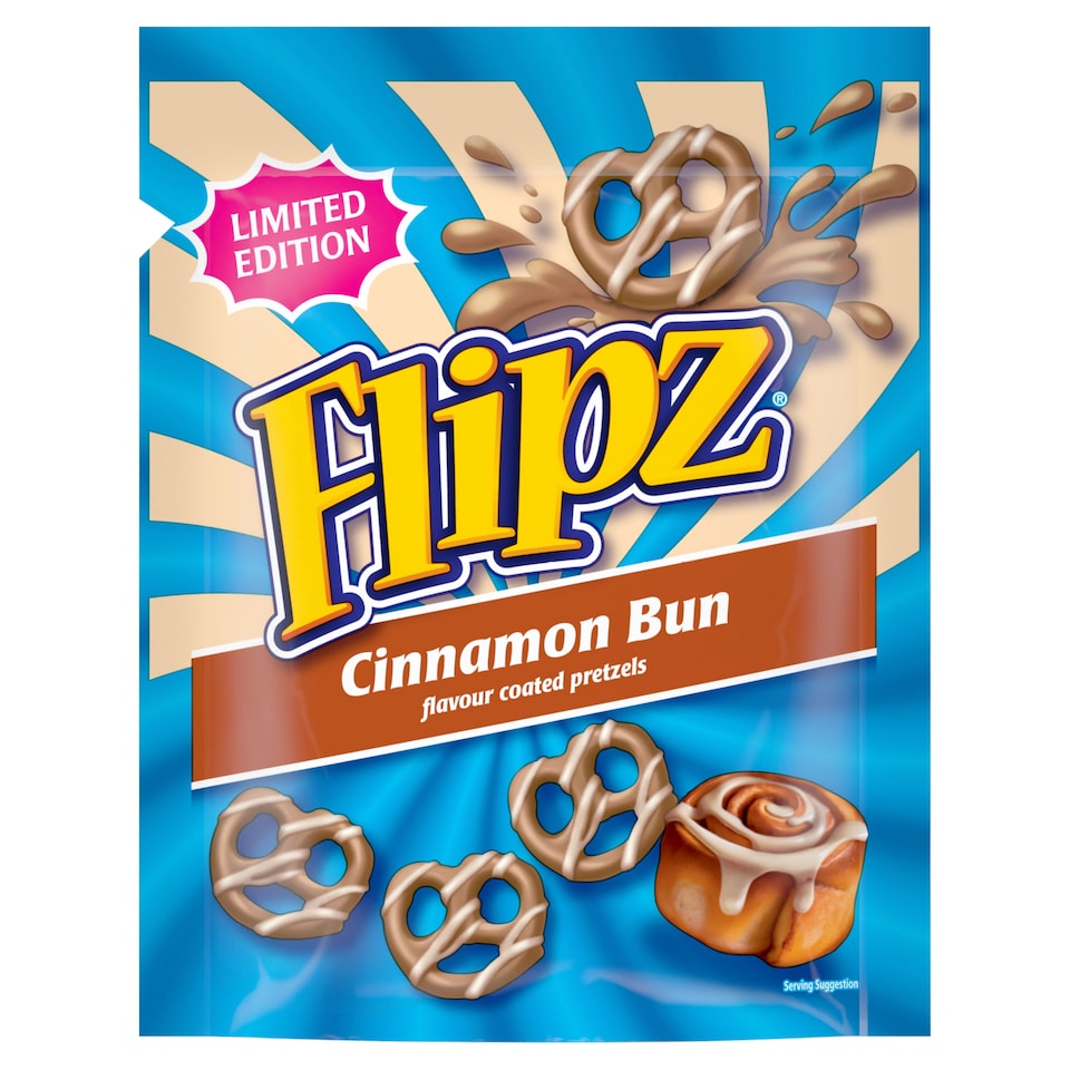 Flipz Cinnamon Bun Flavour Coated Pretzels 90g