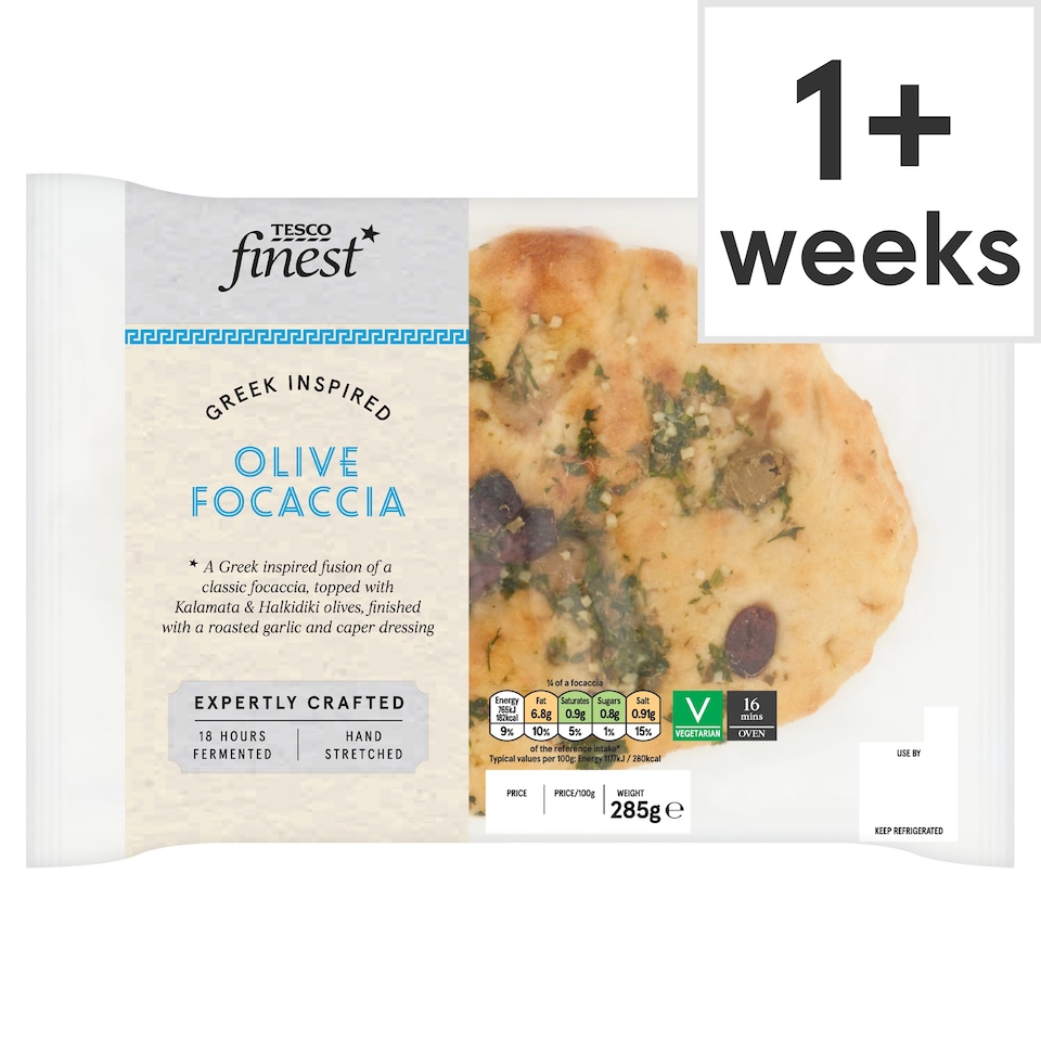 Tesco Finest Olive Focaccia 285g