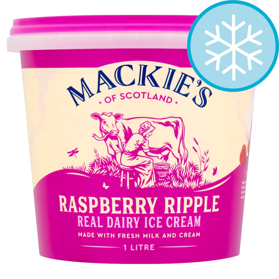 Mackie's Raspberry Ripple Ice Cream 1 Litre