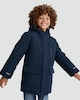 image 1 of F&F Boys Zip Front Hooded Parka in Navy