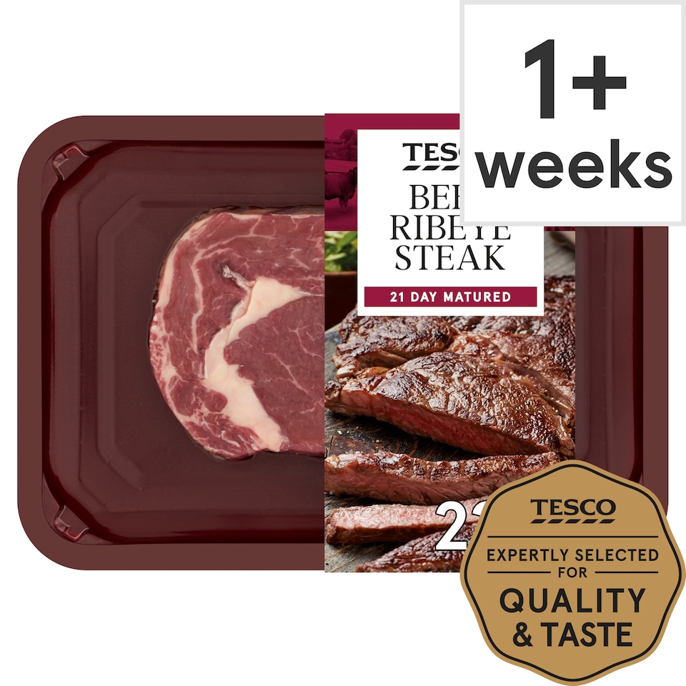 Tesco Beef Ribeye Steak 227G