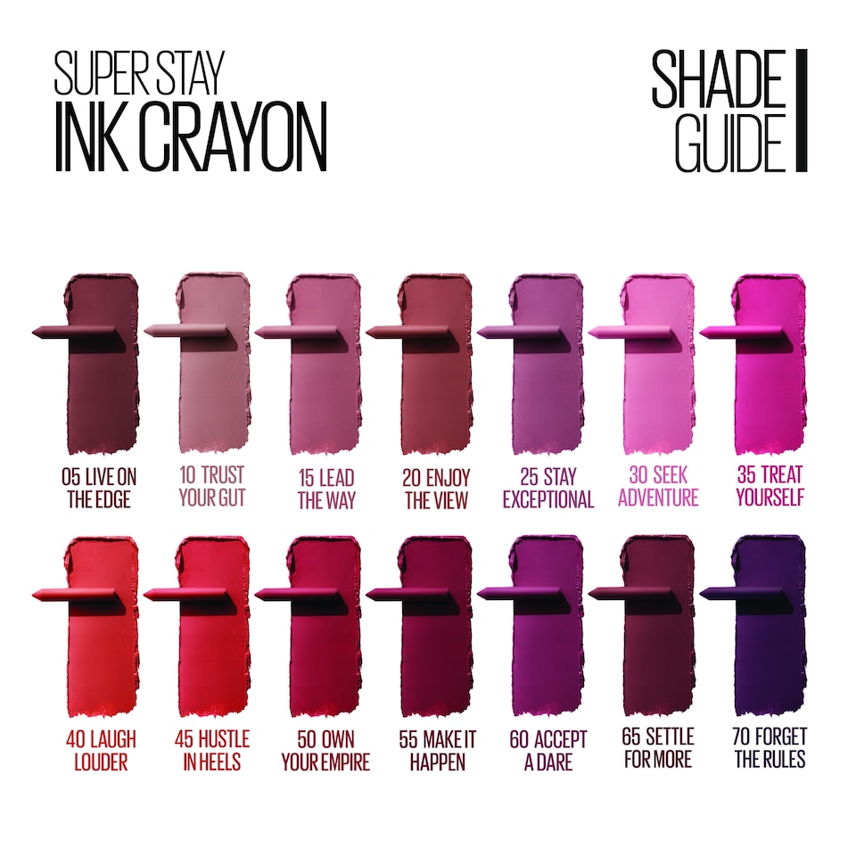 image 1 of Maybelline Superstay Matte Ink Crayon Lipstick - Shade 80 Run The World